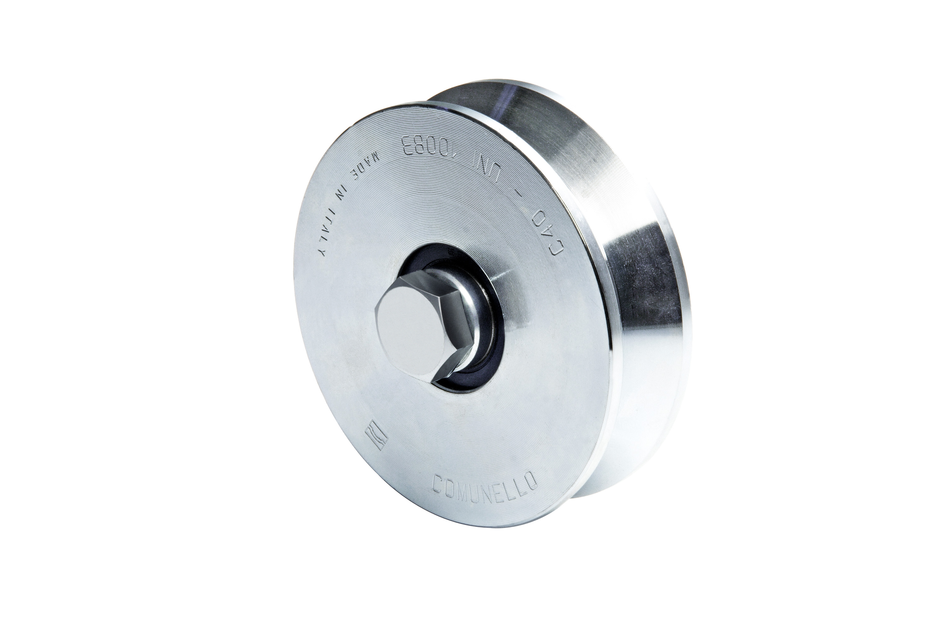 RODA C/ 2 ROLAMENTOS C/ CANAL EM V Ø197