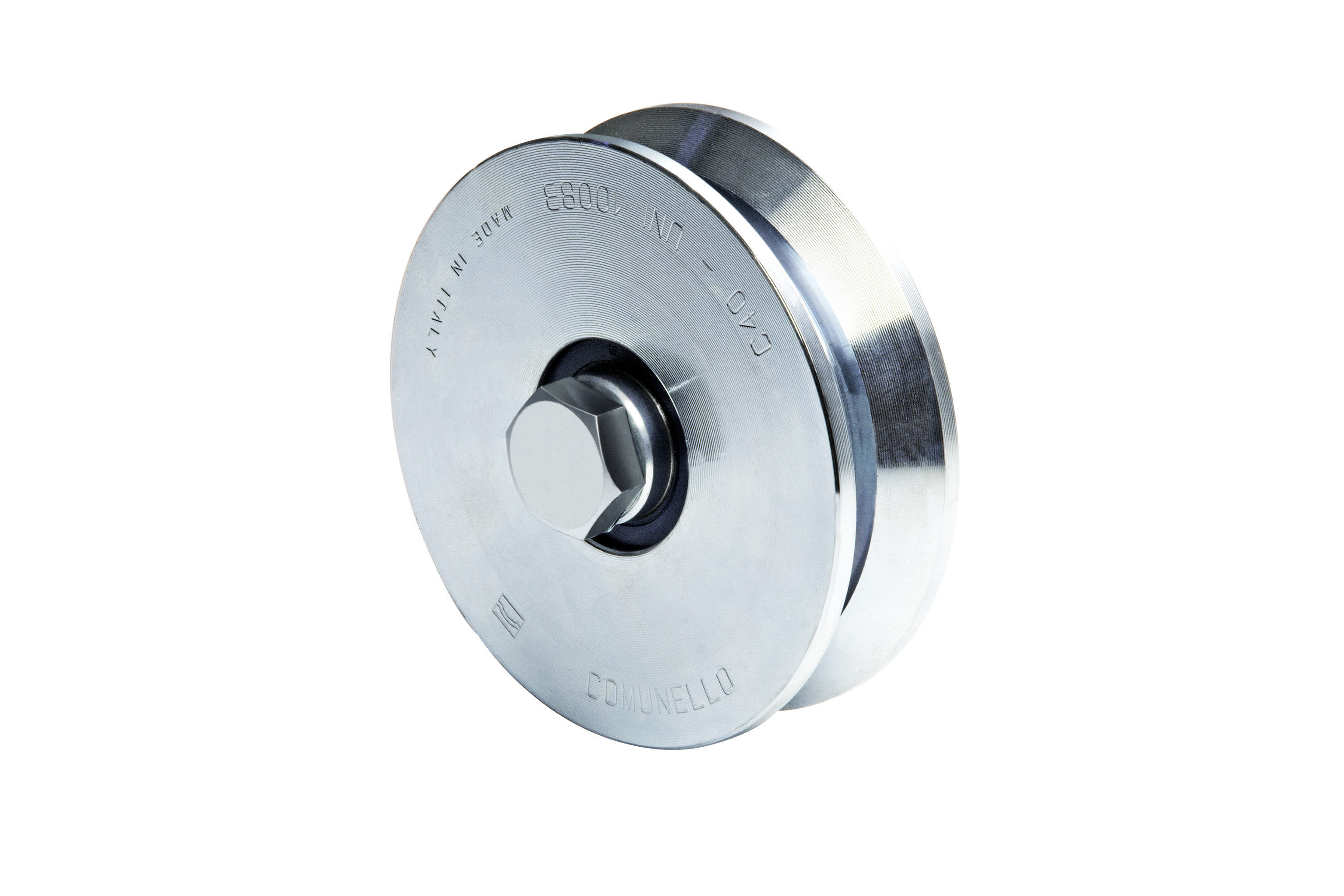 RODA C/ 2 ROLAMENTOS CANAL EM Y C/DESCARGA Ø137