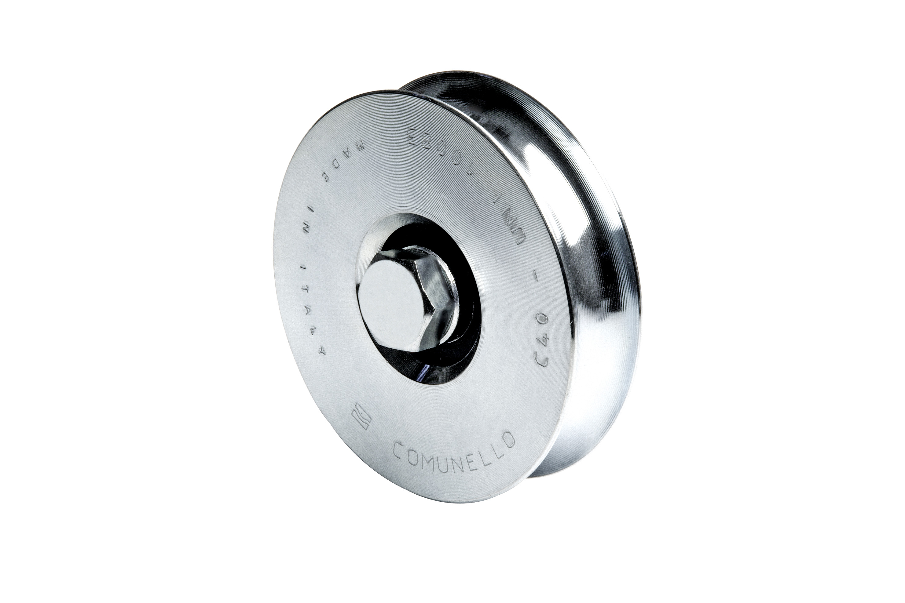 RODA C/ RANHURA SEMI ARREDONDADA