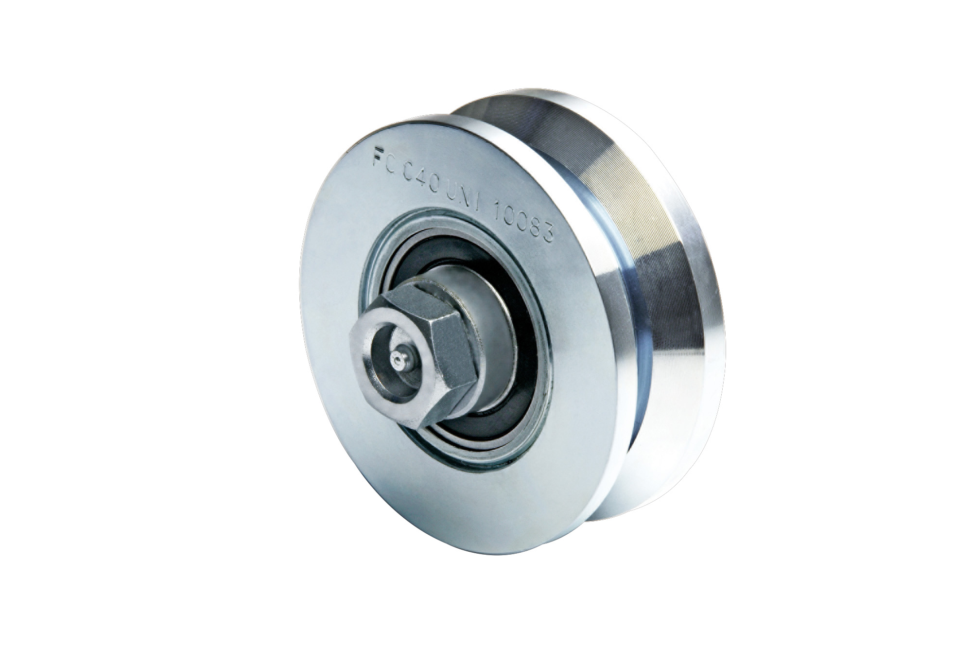 RODA C/2 ROLAMENTOS, CANAL EM Y, C/LUBRIFICADOR C=44 Ø197