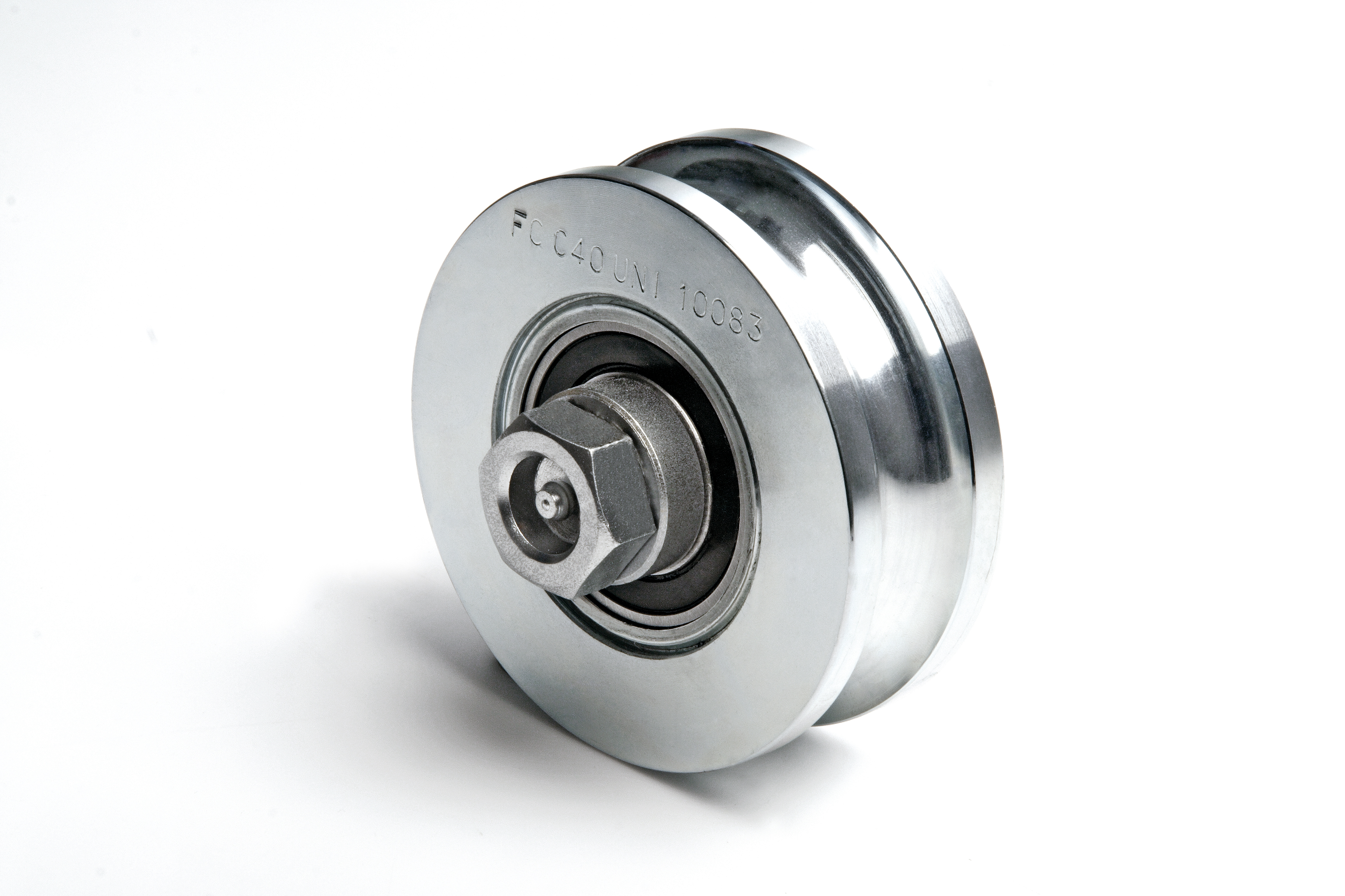 RODA 2 ROLAMENTOS CANAL SEMI-REDONDO, LUBRIFICADOR C=72 Ø247