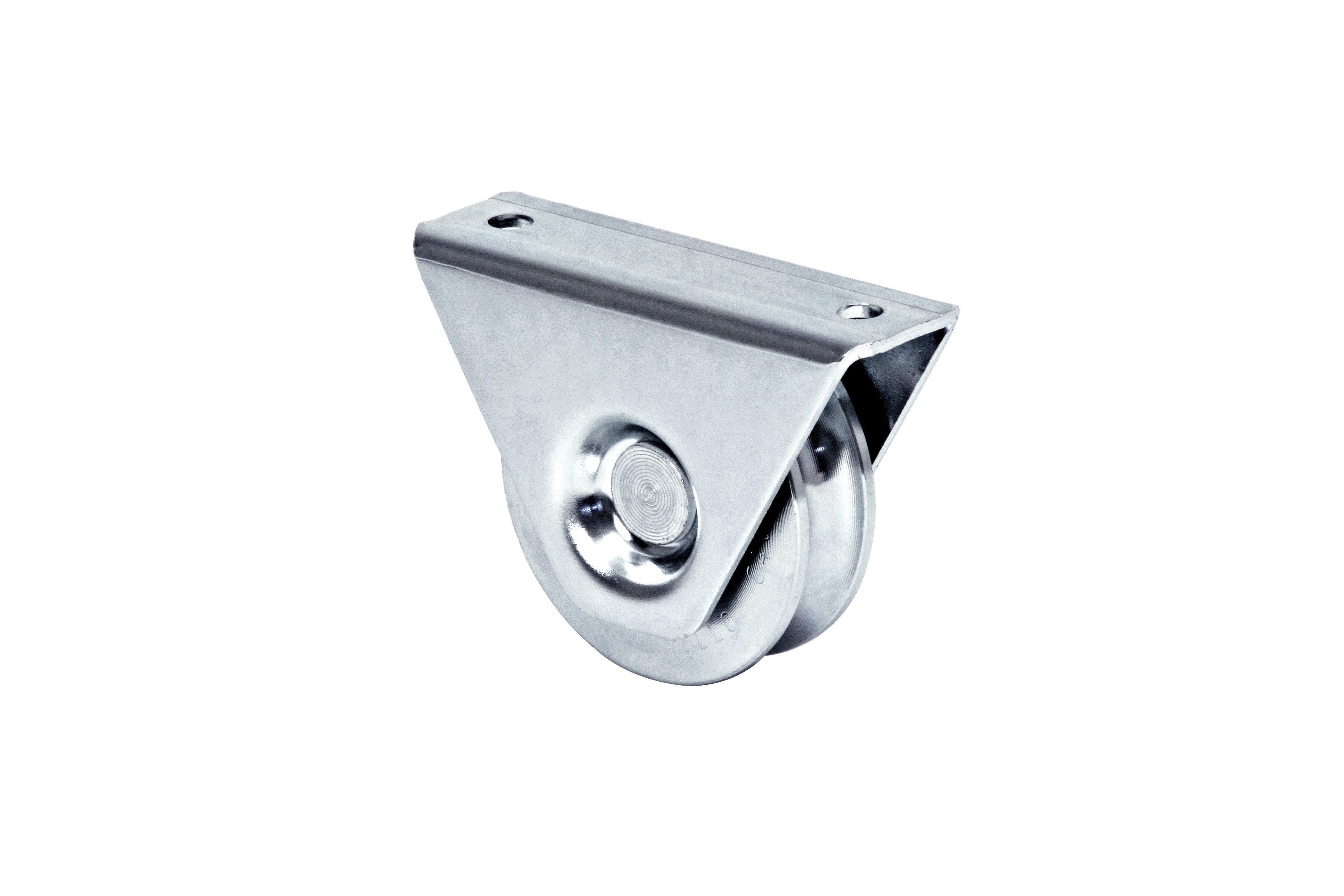 RODA C/1ROLAMENTO, CANAL SEMI-REDONDO, SUPORTE EXTERNO Ø60