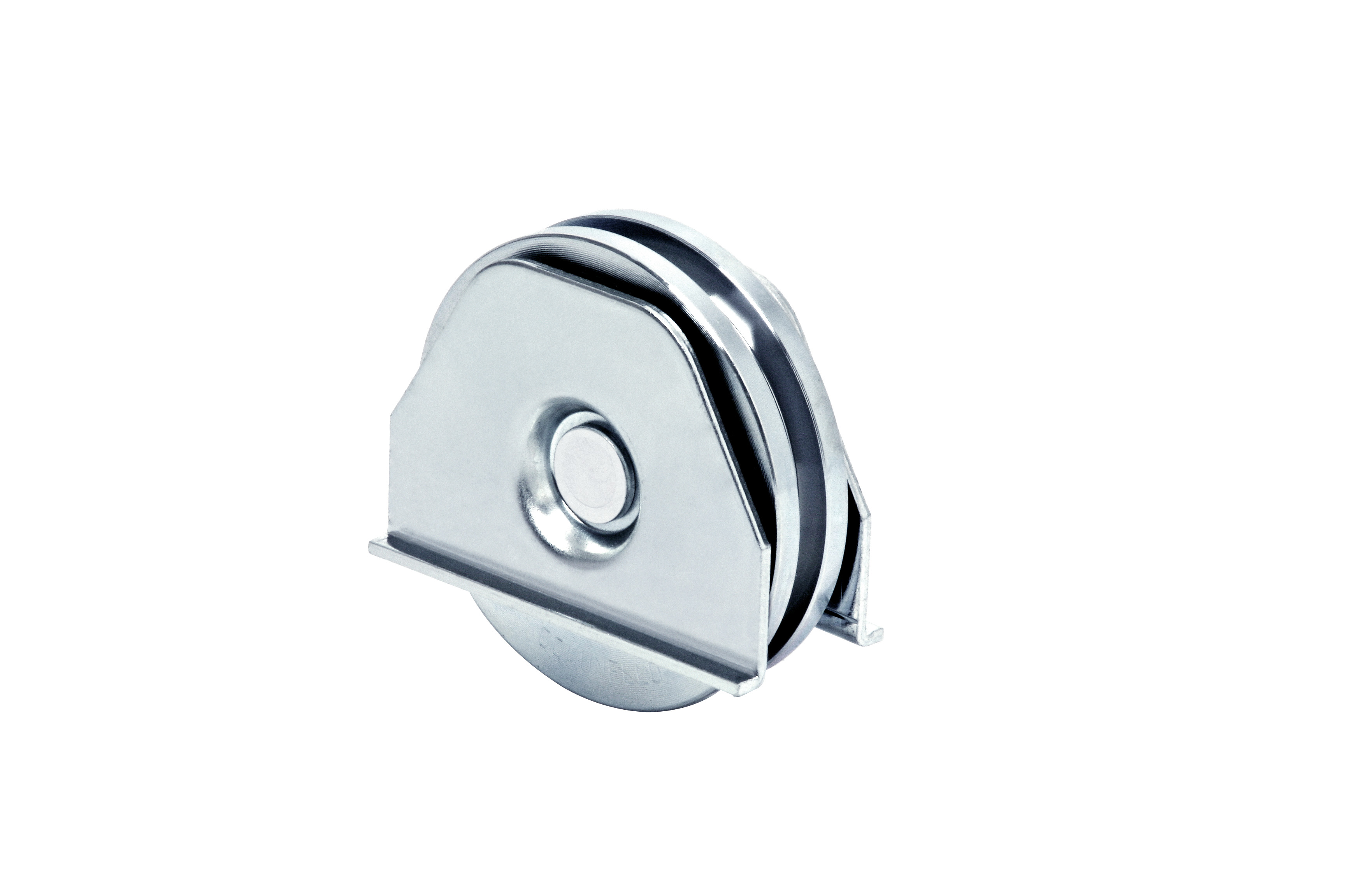 RODA C/1 ROLAMENTO, CANAL EM U, C/PLACAS,Ø98