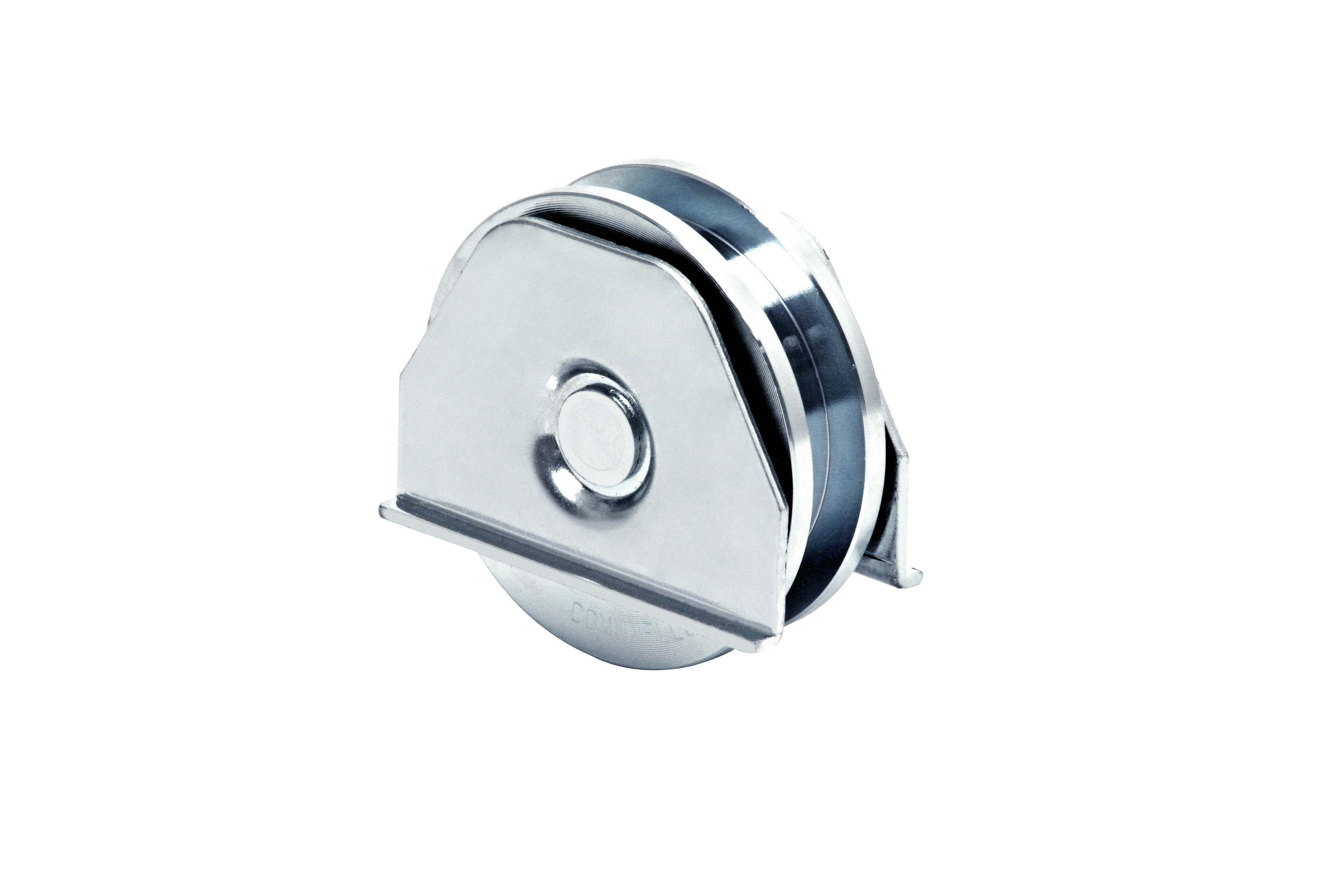 RODA C/2 ROLAMENTOS, CANAL EM U, COM PLACAS Ø98