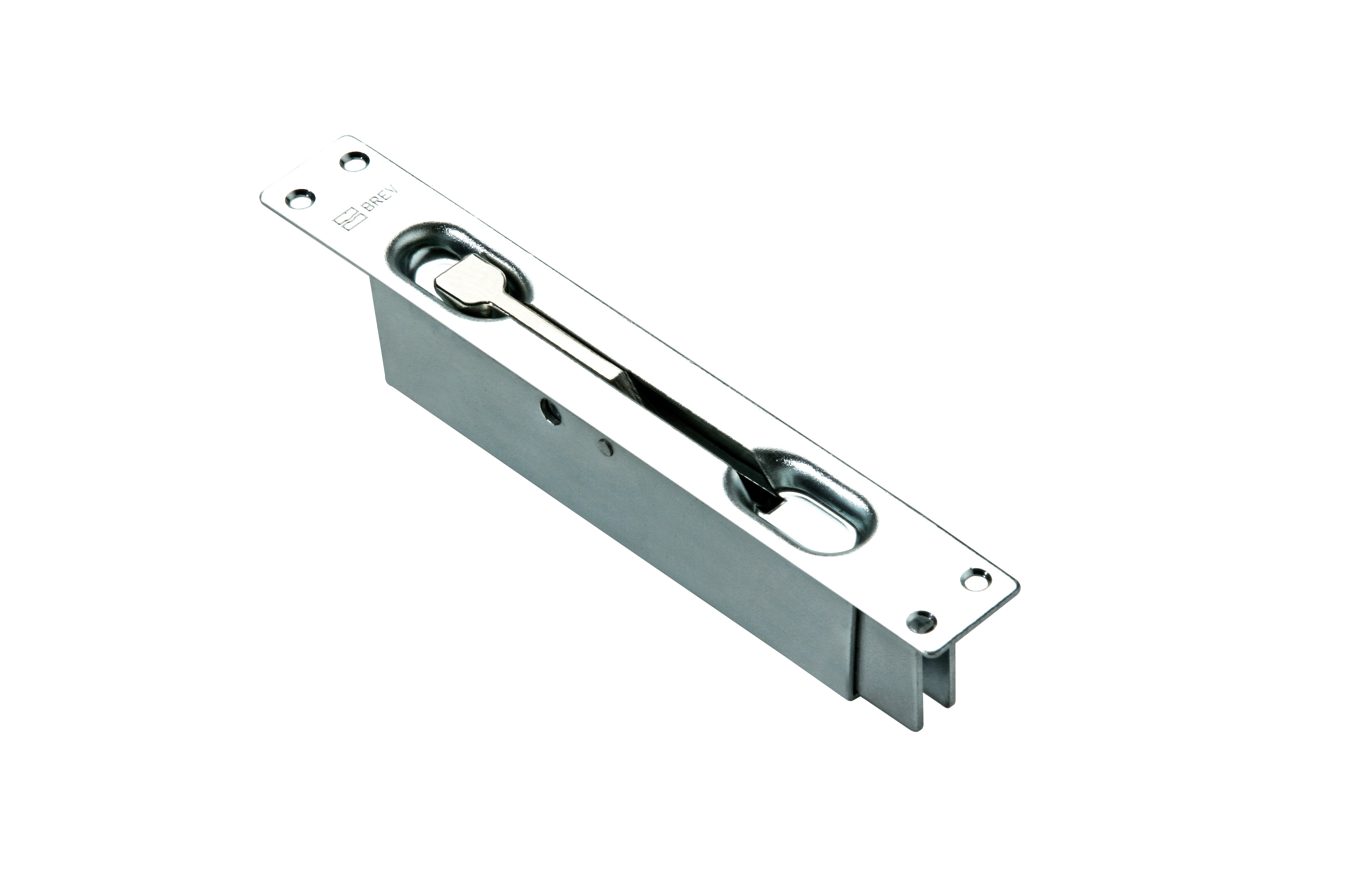 FECHO P/ PORTAS BLINDADAS, PUXADOR DE LATÃO, CURSO NIQ. 30MM